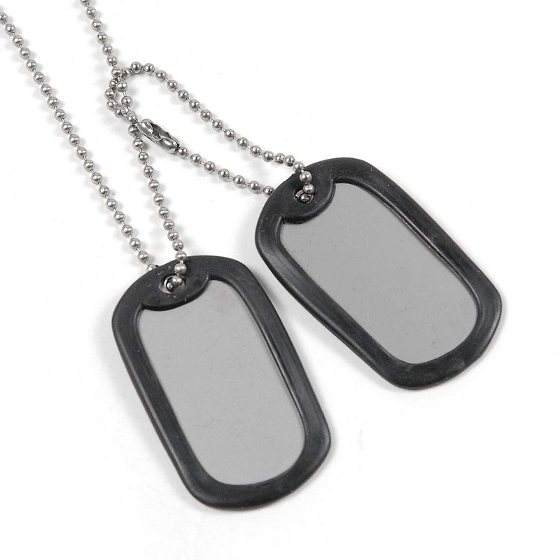 US. Dog Tag Set (MG101A) No Name Stamped with Class