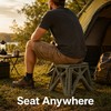Folding Camp Stool for Outdoor Seating - Compact Plastic Seat