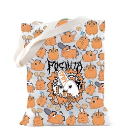 TSOTMO Anime Merch Chainsaw Dog Pochita Tote Bag for Pochita Fans Manga Gift for Anime Lovers (spiff Tote)