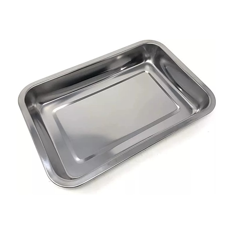 AJC Pack 3pz Charola Para Servir Y Cocinar Acero 31x21x5