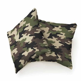 Beabes Pillow Cases Fashion Black Brown Green Camo Seamless Pattern Pack of 2,Decorative Throw Pillow Covers for Couch Bedroom Living for Girl Boy 18X18 Inch