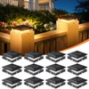 ENSLI 12 Pack 4x4 Solar Post Cap Lights Outdoor, Fence