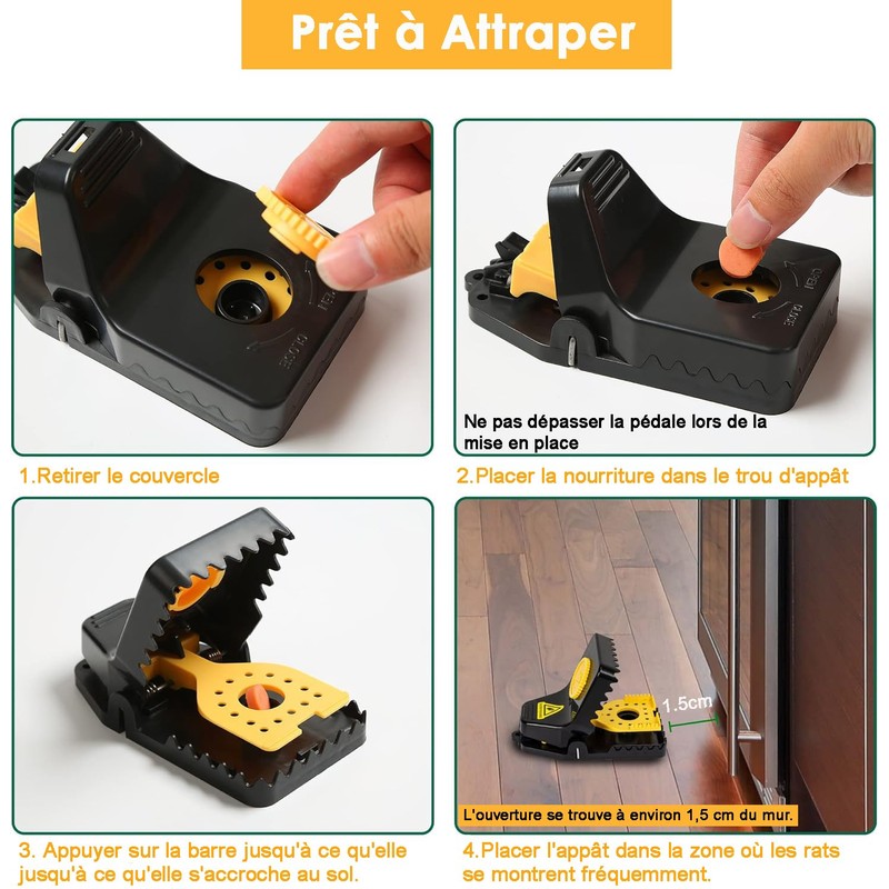 HASA zone Mouse Trap Snap Trap Pack of 2 Large
