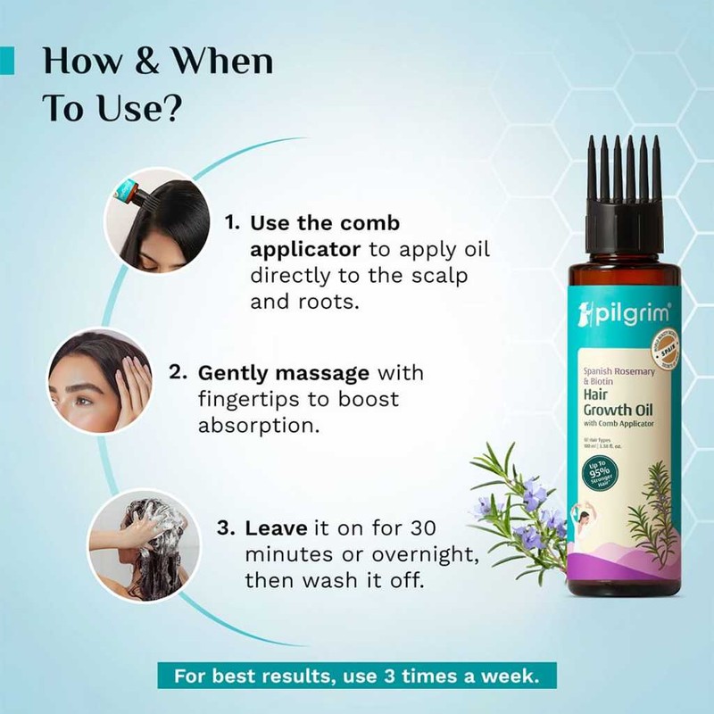 Pilgrim Rosemary & Biotin Hair Growth Oil 100ml | Promote