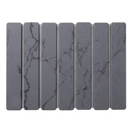 Foldable Diatomite Dish Drying Mat for Kitchen Counter, Gray Marble Stone Drying Rack Pad for Dishes, Cups and Utensils, Quick Absorbing Water, Space-Saving Sink Side Mat