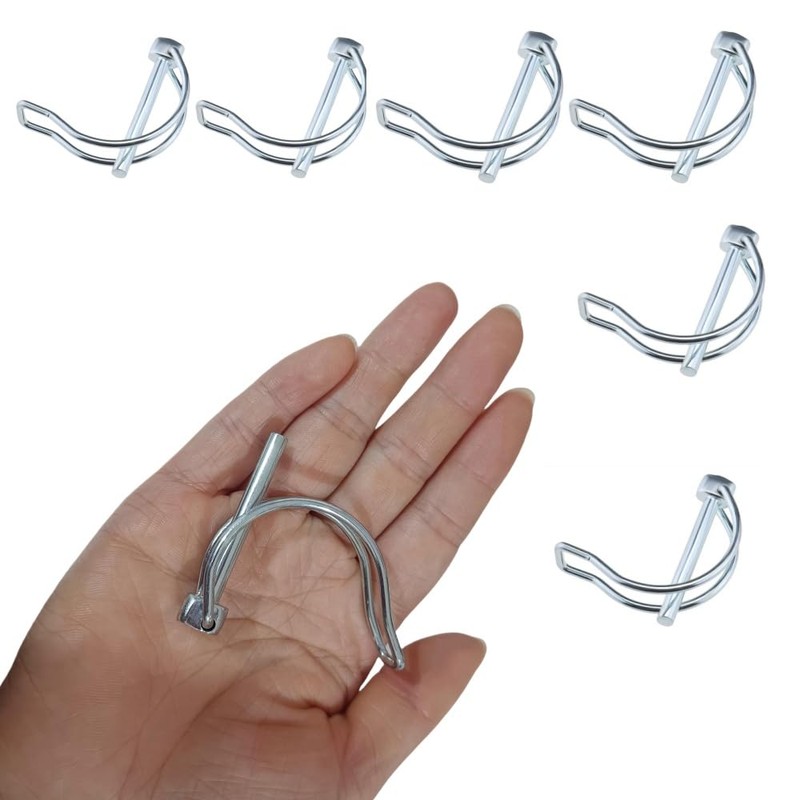 Folding Cotter Pins,20 PCS Shaft Locking Pin D Shape, D