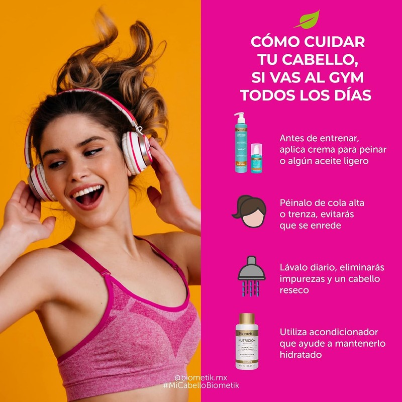 Biometik Anti-Frizz, Aceite Capilar, Rellena las Puntas para un Cabello