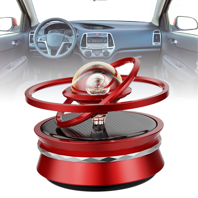 Car Aromatherapy Solar Energy Suspended Crystal Ball Rotating Car Aroma