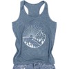 Women Hiking Mountain Tank Tops Nature Sunrise Graphic Printed Hiking