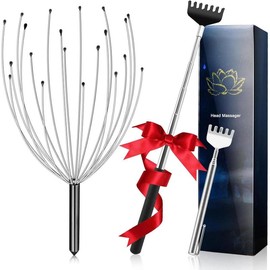 Gifts for Men, Stocking Stuffers White Elephant Gifts for Adults Men Women, 20 Fingers Head Scalp Massager Back Scratcher for Thanksgiving, Birthday, Novelty Idea Gifts, Prizes for Adults
