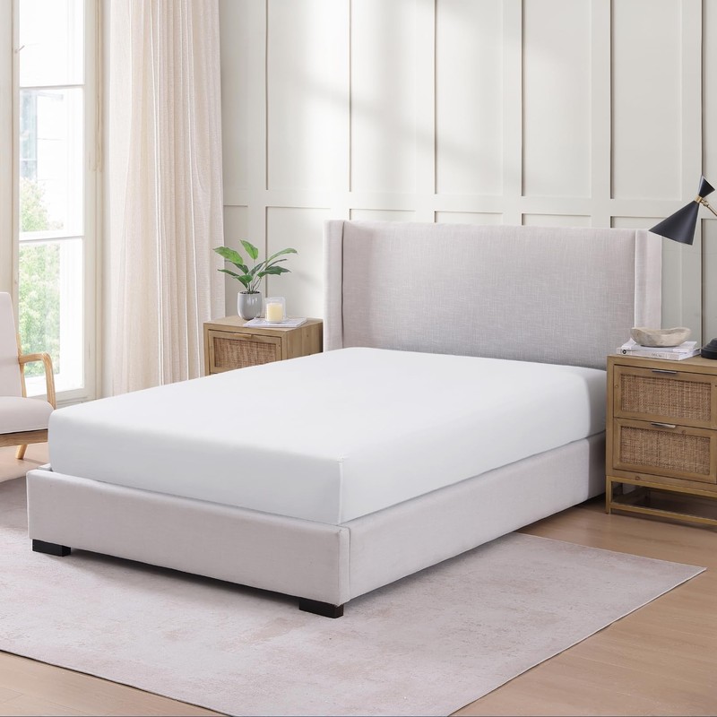 Fitted Sheet Single, White – Pre-Washed, Deep Pocket 14 inch