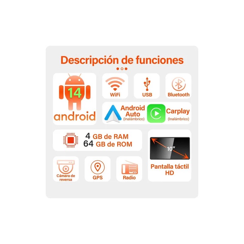 Auto Estéreo Jeep Compass Patriot 2007 2008 Carplay 64gb