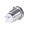 Keenso Car Momentary Push Button, 4-Pin 1NO 12 mm LED