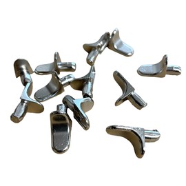 JAM2DAY 12 x Shelf Support Studs Pegs for Standard 5 mm Hole - Strong 60kg Load Capacity (Steel with Twin Groove)