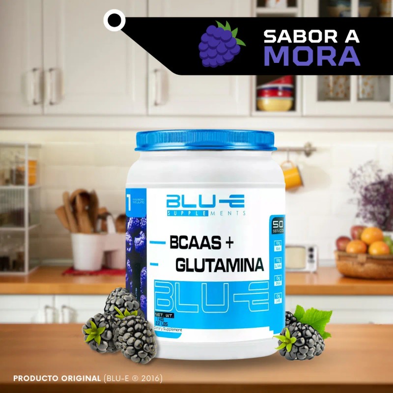 Blu-e Supplements BCAAS Glutamin Frmula 0 Carbohidratos y Grasas 50