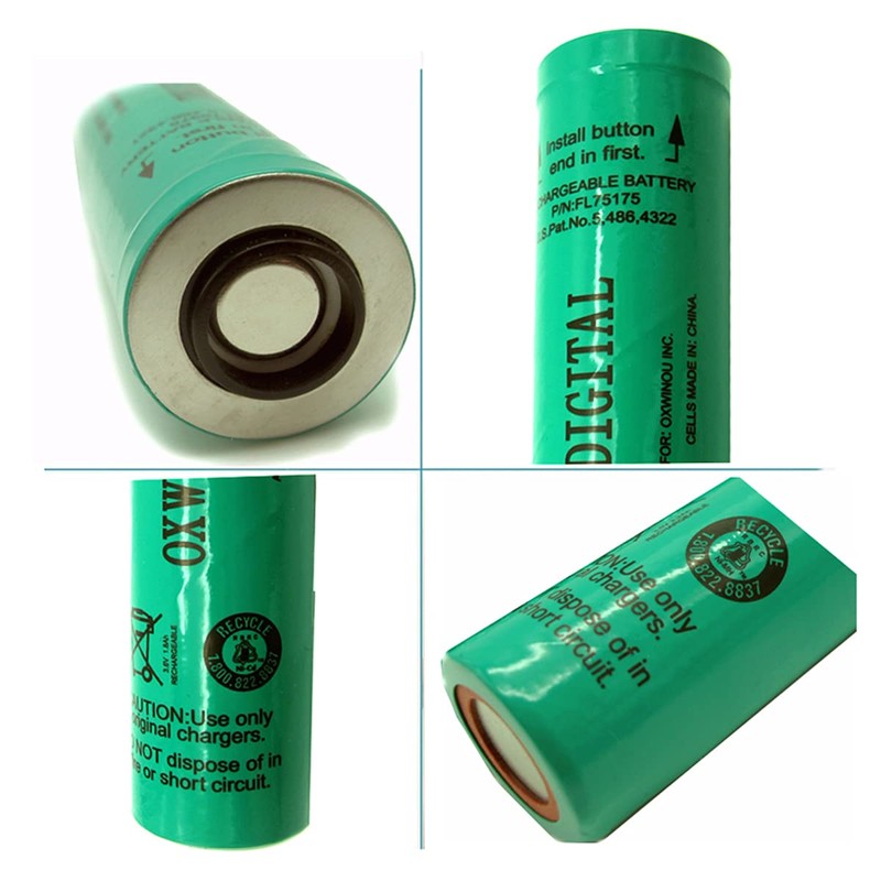 3.6V 2200mAh NI-MH OXWINOU Digital Battery Compatible with Streamlight Stinger