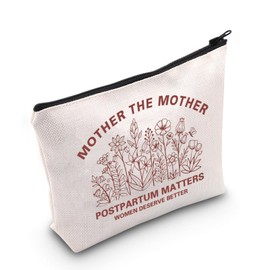 WCGXKO Mother Postpartum Matters Makeup Bag Doula Midwife Gift Doula Pride Gift Mother’s Day Gift (Postpartum Bag CA)