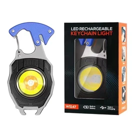 Mini Keychain Light, Multifunctional Lighting, Outdoor Camping COB Work Light (Blue)