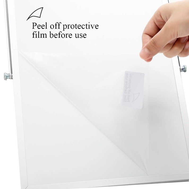 DOEWORKS A4 Small Magnetic Whiteboard, Desk Whiteboard, Portable Dry Wipe