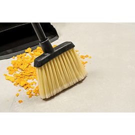 Carlisle FoodService Products CFS Duo-Sweep Plastic Large Debris Angled Broom Head, 12 Inches, Natural