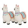 Llama Cruet Set - Salt and Pepper Pots/Shakers - White/Multicoloured