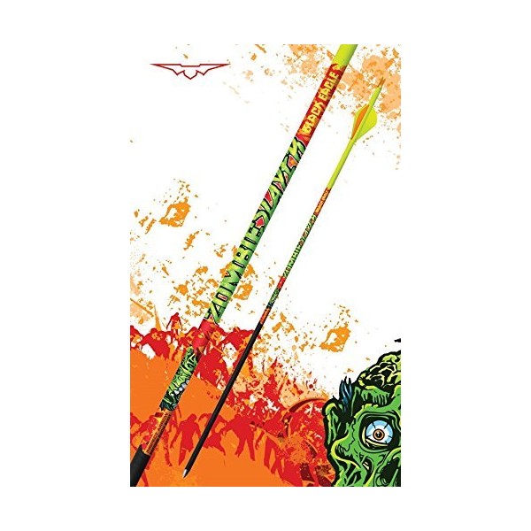 Black Eagle Zombie Slayer Fletched Carbon Hunting Arrows - 12 Pack (350/.003 Crested)