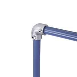 WITTKOWARE Pipe Connector Made of Galvanised Malleable Cast Iron for Pipe Outer Diameter 48.3 mm (1½") Moulded Part: Angle Connector 90°