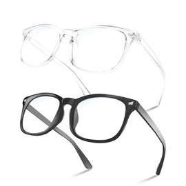 NZKNP Blue Light Glasses for Woman Men,Bluelight Glasses Womens,Blue Light Blocking Clear Black Fake Gaming Glass Accessories Computer Glass