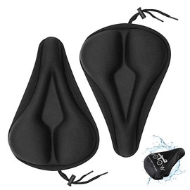 WOTOW Cojín de Gel para Asiento de Bicicleta, Cómodo Cojín Acolchado y Sílice para Sillín de Bicicleta Montaña Carretera Spinning y Ciclismo al Aire Libre con Cubierta Resistente al Agua y Polvo