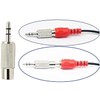 Bxian 3PCS Plug Adaptor Silver Metal 3.5 mm Stereo Male