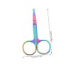 Rounded Tip Nose Hair Scissors Set 2 Pcs Stainless Steel
