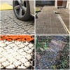 11 sq ft/4pcs Pack Permeable Pavers Grass Grid for Driveway,