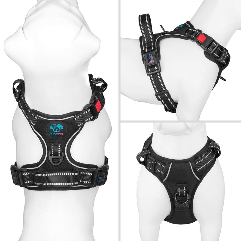 PHOEPET Arneses para perros pequeños, chaleco reflectante ajustable con clip