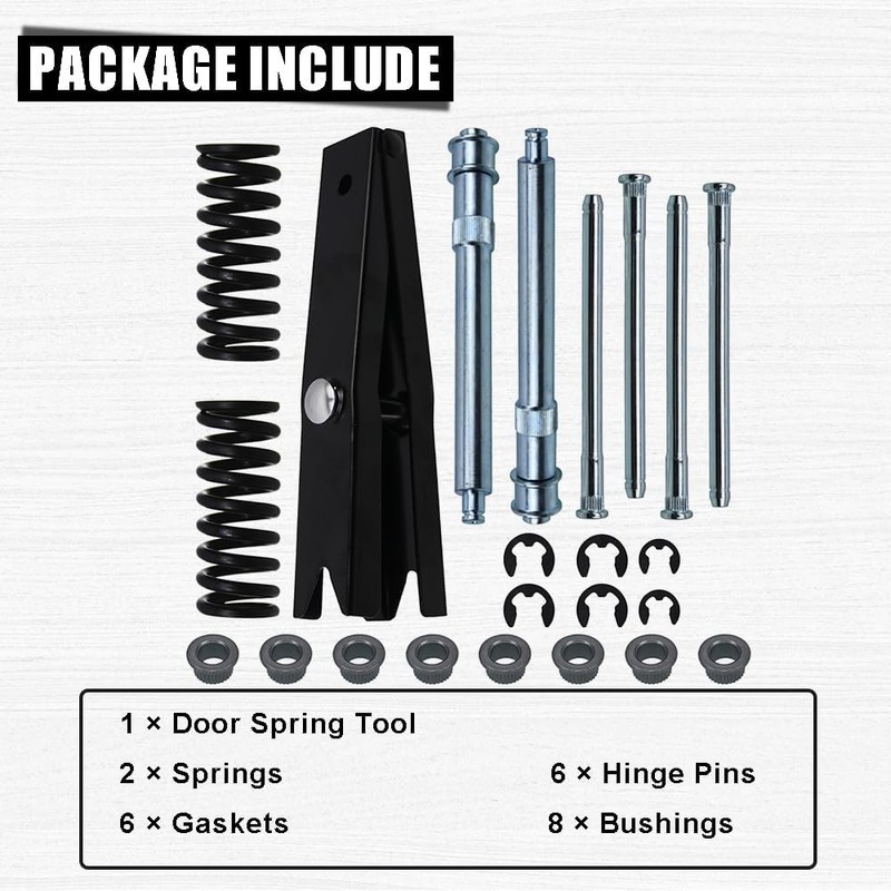 RULLINE Door Hinge Repair Kit with Spring Tool - Compatible