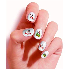 Christmas 101 Dalmatian (Ver.1) Clear Vinyl Cut, Peel and Stick Nail Art Decals/Stickers by One Stop Decals.