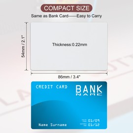 PATIKIL 100 Pack Sublimation Metal Business Cards Blank, 0.22mm Thick 3.4x2.1 Inch Aluminum Printable Name Card for Custom DIY Print, White&Silver(50pcs Each)