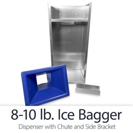 8 LB -10 LB Ice Bagger, Ice Bag Filler Stand, Ice Bagger for Ice Machine, Perfect for 8lbs -10lbs Ice Bags on Plastic or Metal Wicket -Designed for Convenience Store and Commercial Use- by Interplas