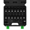 TecoTek 19 PCS 1/2" Drive Shallow Universal Impact Socket Set,