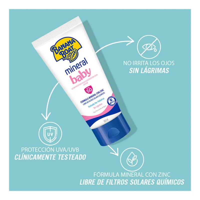 Protector Solar Banana Boat Baby Mineral 50fps 180ml