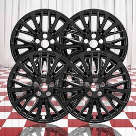 Brighter Design Set of 4 Gloss Black 20 Spoke 18" Wheel Skins for Toyota Camry SE/XLE 2018-2021