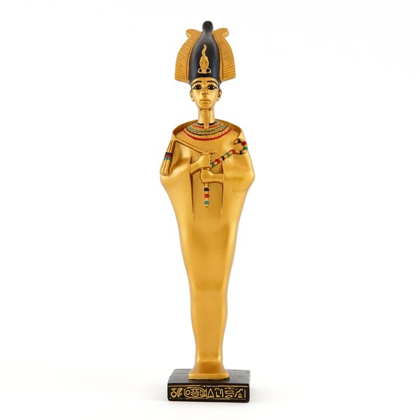 Top Collection Egyptian Osiris Statue 8.75-Inch Hand Painted Figurine with Gold Accents