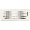 Shoemaker 4x12 Floor Register – Warm White Heavy Duty Metal