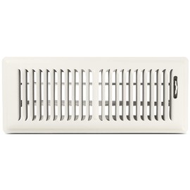 Shoemaker 4x12 Floor Register – Warm White Heavy Duty Metal Floor Vent Cover for Home Floors - Premium Forced Air Vent Covers