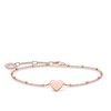 Thomas Sabo 925 Sterling Silver Heart Bead Bracelet, 16,00 -
