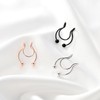 SSQKYZCSYZ 5Pcs Stainless Steel Nose Rings Hoop Gradient Nose Studs
