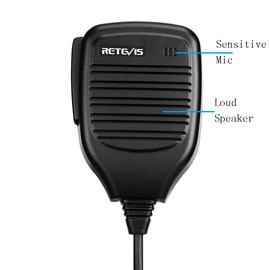 Retevis Walkie Talkies Speaker Mic, 2 Pin Shoulder Speaker, Compatible with Retevis RT22 RT21 RT68 RT22S H-777 RB29 RT86 RT15 RT19 RB89 RB29 BAOFENG UV-5R BF-F8HP Samcom pxton Two Way Radios (2 Pack)
