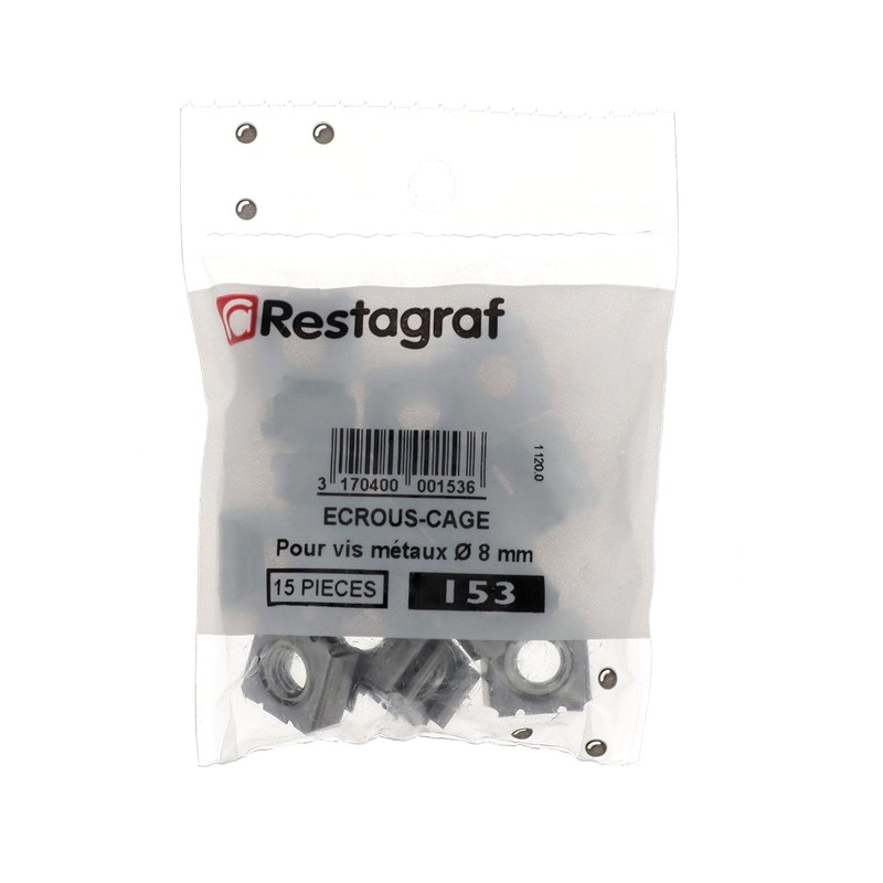 15pcs Silver Metal Cage Nut for Renault Peugeot PSA M8-1.25