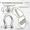 100 Pcs 1/4 Inch D Ring Shackle Rugged 3.8 Ton(8377