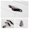 Qrity Pack of 8 Leather Knobs Cabinet Leather Loop Handle