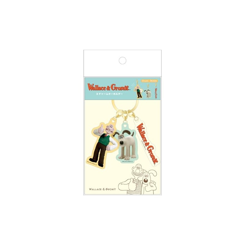 Tees Factory WG-5546275SD Wallace and Gromit 3 Charm Key Holder,